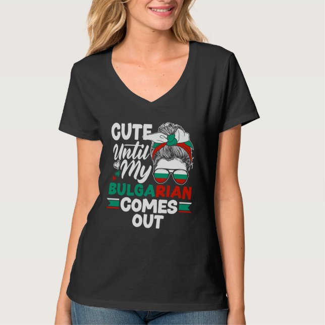 Camiseta Bulgarian Bulgaria Flag Cute Until My Bulgarian Co (Frente)