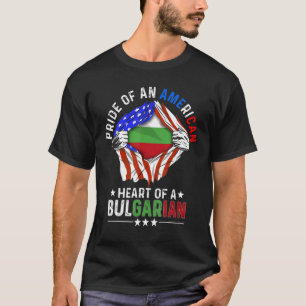 Camiseta Búlgaro Americano Orgulho Estrangeiro Bulgária