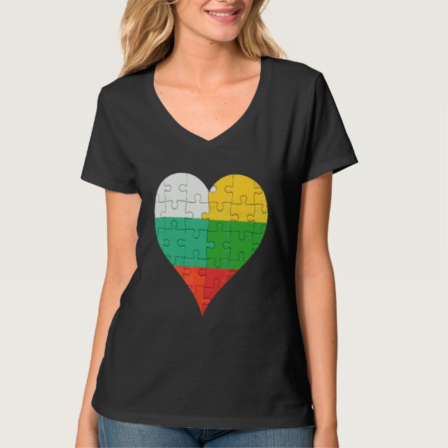 Camiseta Búlgaro Flag Heart (Frente)
