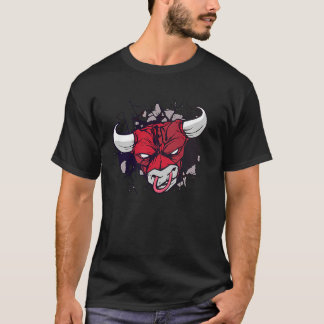Camiseta bull angry wall