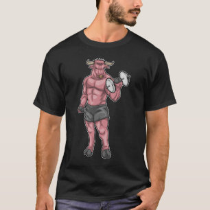 Camiseta Bull Bodybuilder Dumbbell Bodybuilding