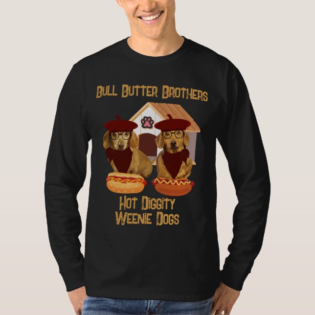 Camiseta Bull Butter Brothers Hot Diggity Weenie Dogs Tee (Frente)