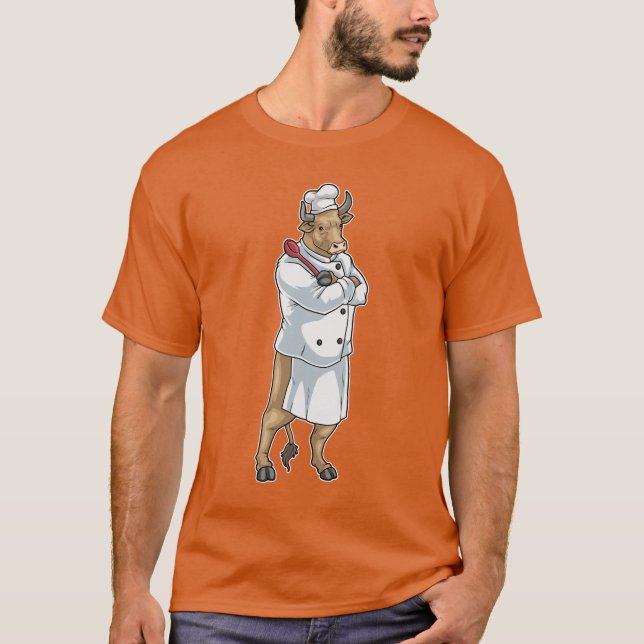 Camiseta Bull Chef Cooking spoon Cook (Frente)