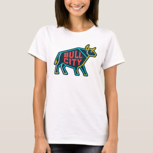 Camiseta Bull City Neon Bull - Modern Durham North Carolina