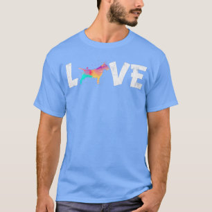 Camiseta Bull Colorida Terrier Dog Love Pocket P