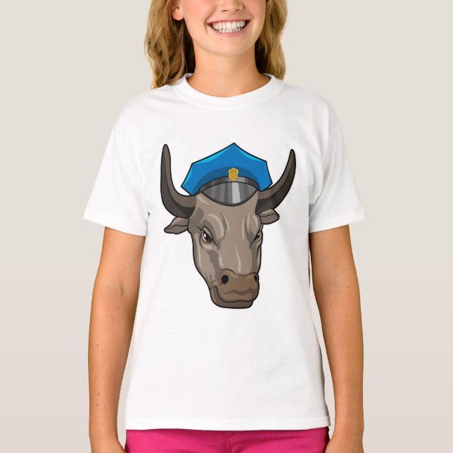 Camiseta Bull como agente policial (Frente)