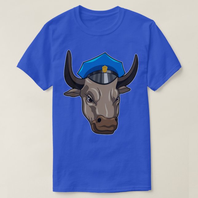 Camiseta Bull como agente policial (Frente do Design)