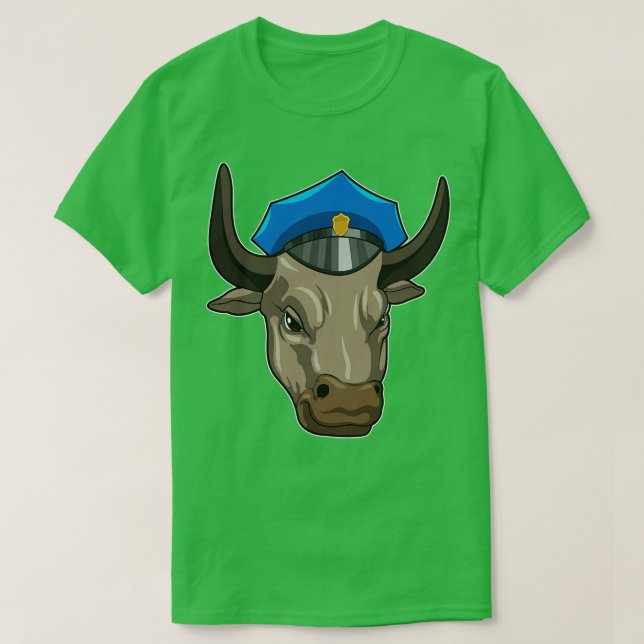 Camiseta Bull como agente policial (Frente do Design)