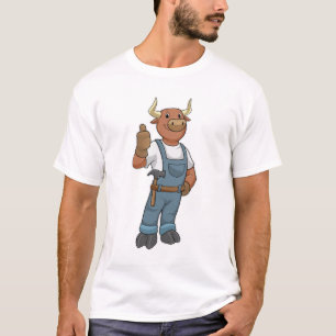 Camiseta Bull como Handyman com Hammer