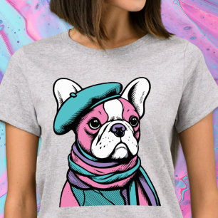 Camiseta Bull Dog Frenchie Artsy Pop Art