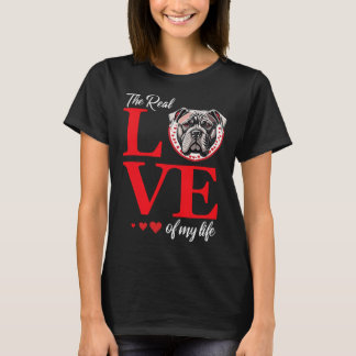 Camiseta Bull Mastiff O Verdadeiro Amor Dos Meus Namorados 