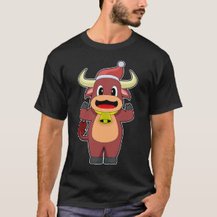 Camiseta Bull Natal Santa hat
