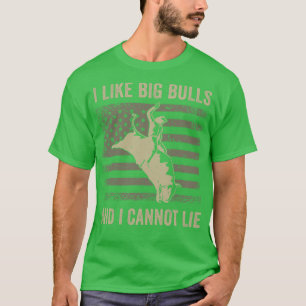 Camiseta Bull Rider Bull Rodeo Bull Western Eu gosto do Big