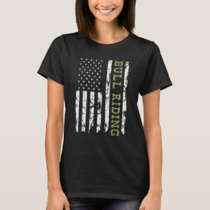 Camiseta Bull Riding American Flag Rodeo 4 De Julho Patrio