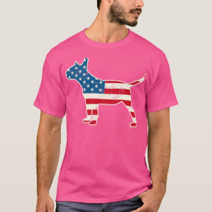Camiseta Bull Terrier American Flag 4 de julho para Men Wom