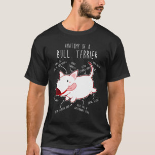 Camiseta Bull Terrier Anatomy Cute Pet Bully Dog Mãe Pai