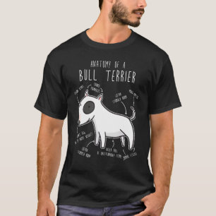 Camiseta Bull Terrier Anatomy Cute Pet Bully Dog Mãe Pai