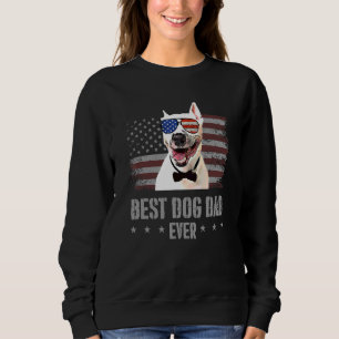 Camiseta Bull Terrier Best Dog Pai Alguma Vez Retro Eua Ame