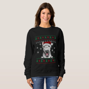 Camiseta Bull Terrier Christmas Ugly Sweater Engraçado Cach
