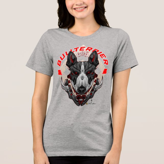 Camiseta BULL TERRIER Cyberpunk Samurai Elite (Frente)