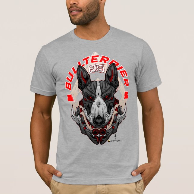 Camiseta BULL TERRIER Cyberpunk Samurai Elite (Frente)