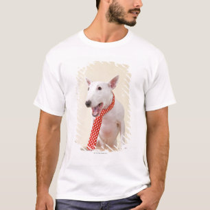 Camiseta Bull terrier diminuto que olha o laptop,