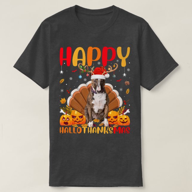Camiseta Bull Terrier Dog Lover Funny Bull Terrier HelloTha (Frente do Design)