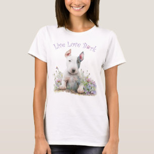 Camiseta Bull Terrier Dog Mãe Floral