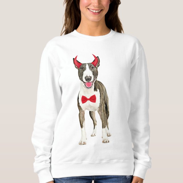 Camiseta Bull Terrier Dog No Halloween (Frente)