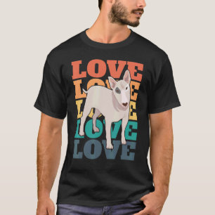 Camiseta Bull Terrier Dog Retro Vintage Love Dog Owner Slog