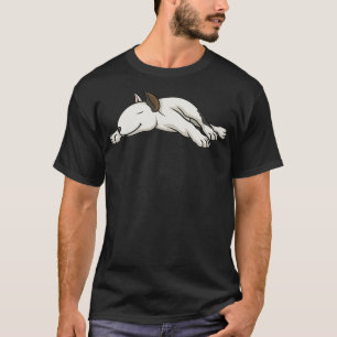 Camiseta Bull Terrier Dogs White Bull Terrier Sleeping Fung