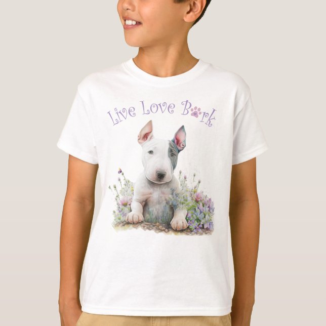 Camiseta Bull Terrier Floral (Frente)