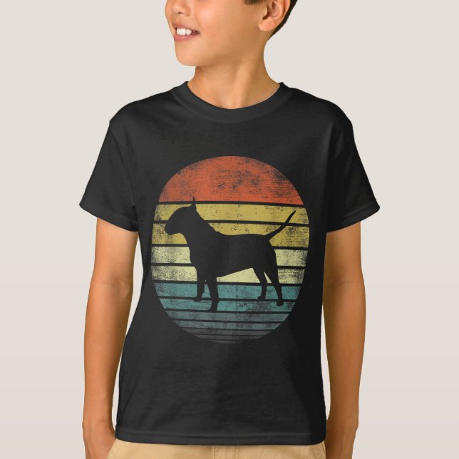 Camiseta Bull Terrier Lover Owens Retro Sunset Dog Mo (Frente)