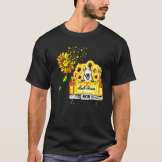 Camiseta Bull Terrier Mãe Cachorro de Girassol