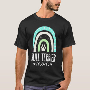 Camiseta Bull Terrier Mãe Rainbow Pak Dog Mãe