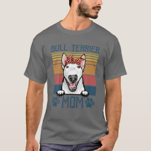 Camiseta Bull Terrier Mãe Vintage Bull Terrier Mães
