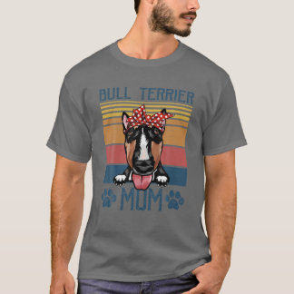 Camiseta Bull Terrier Mãe Vintage Bull Terrier Mama Dog Lov