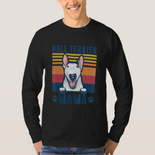 Camiseta Bull Terrier Mama Mãe Retro Cão Mãe 1