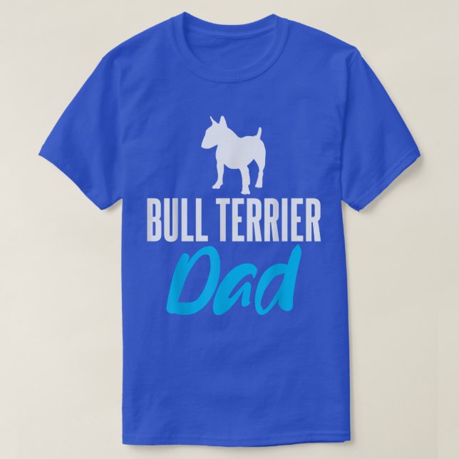 Camiseta Bull Terrier Pai Engraçado Dizendo Proprietários d (Frente do Design)