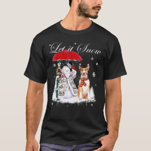 Camiseta Bull Terrier Papais noeis Cão Natal Snowman Xmas P
