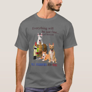 Camiseta Bull Terriers Engraçado Cachorro Estilo Retroativo