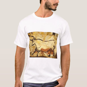 Camiseta Bull', vermelho Lascaux, Dordogne_Art da