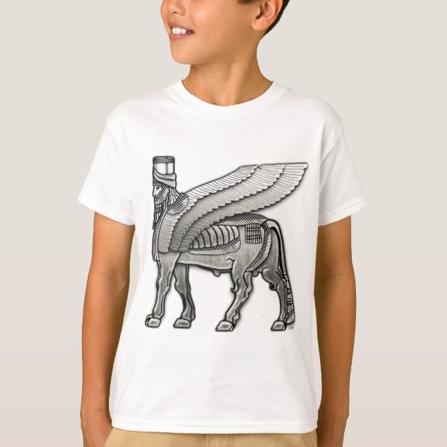 Camiseta Bull voada Babylonian Lamassu (Frente)