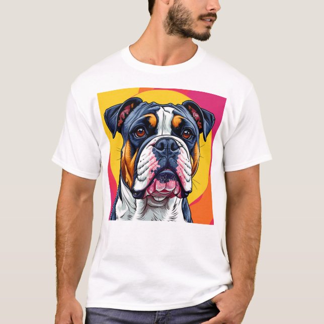 Camiseta Bulldog australiano cachorro (Frente)