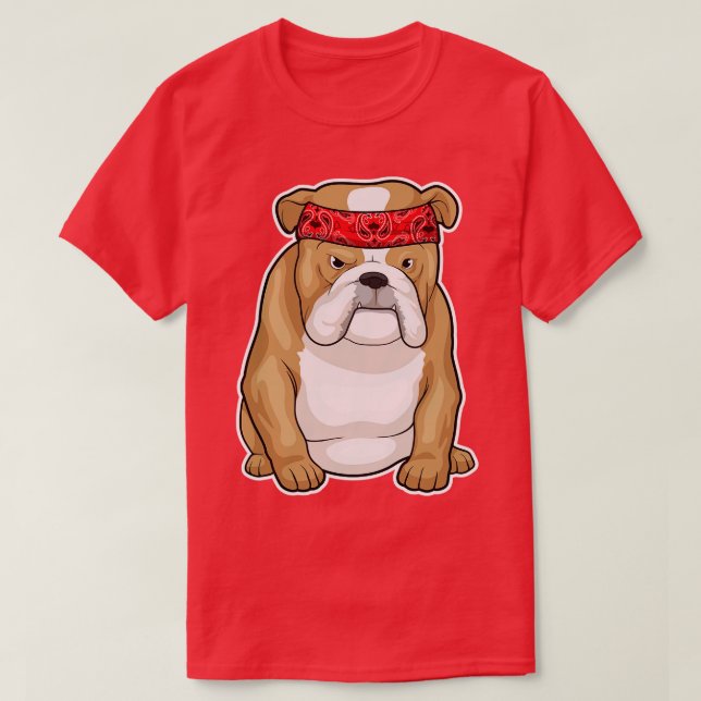 Camiseta Bulldog Bandana (Frente do Design)