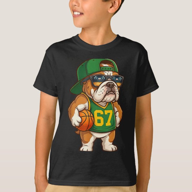 Camiseta Bulldog Basketball 67 Gen Alpha Slang Srts Dog Boy (Frente)