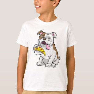 Camiseta Bulldog com pizza