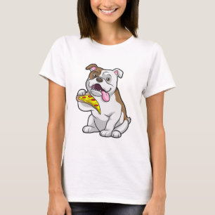 Camiseta Bulldog com pizza