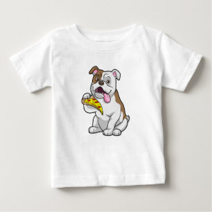 Camiseta Bulldog com pizza