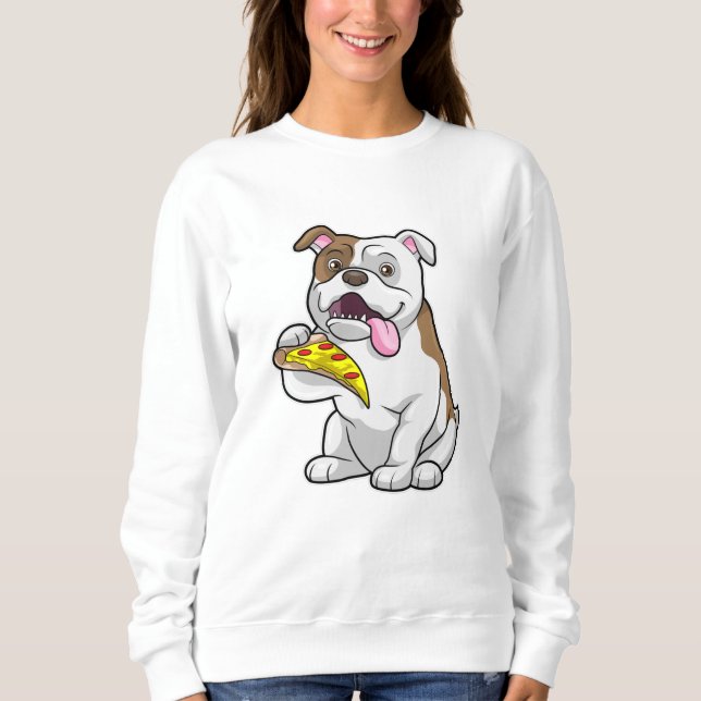 Camiseta Bulldog com pizza (Frente)